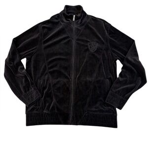 Sean John Black Velour Full-Zip Track‎ Jacket – XXL